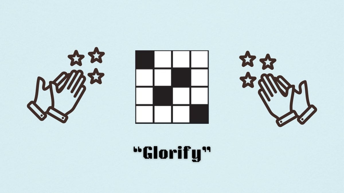 hands clapping next to glorify clue from the aug. 2 nyt mini crossword
