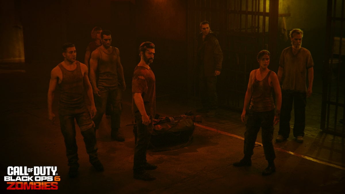 Black Ops 6 Zombies characters in a prison