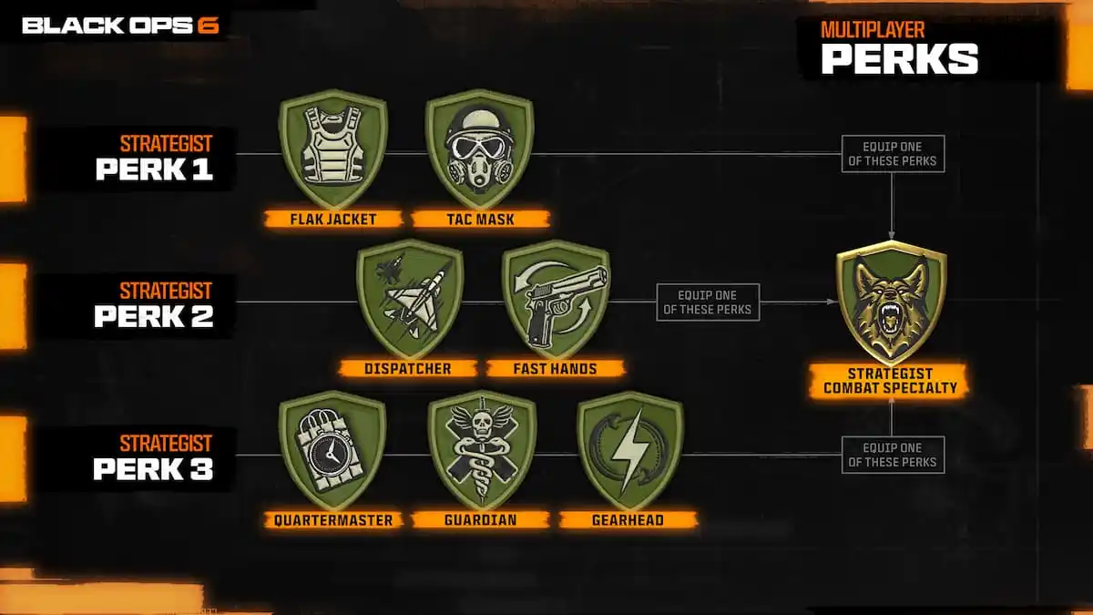 Strategist (Green) Combat Specialty for perks in Black Ops 6