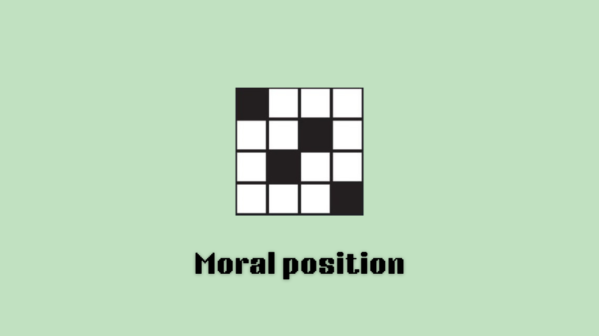 ‘Moral position’ Aug. 7 LA Times Mini Crossword clue answer and hints