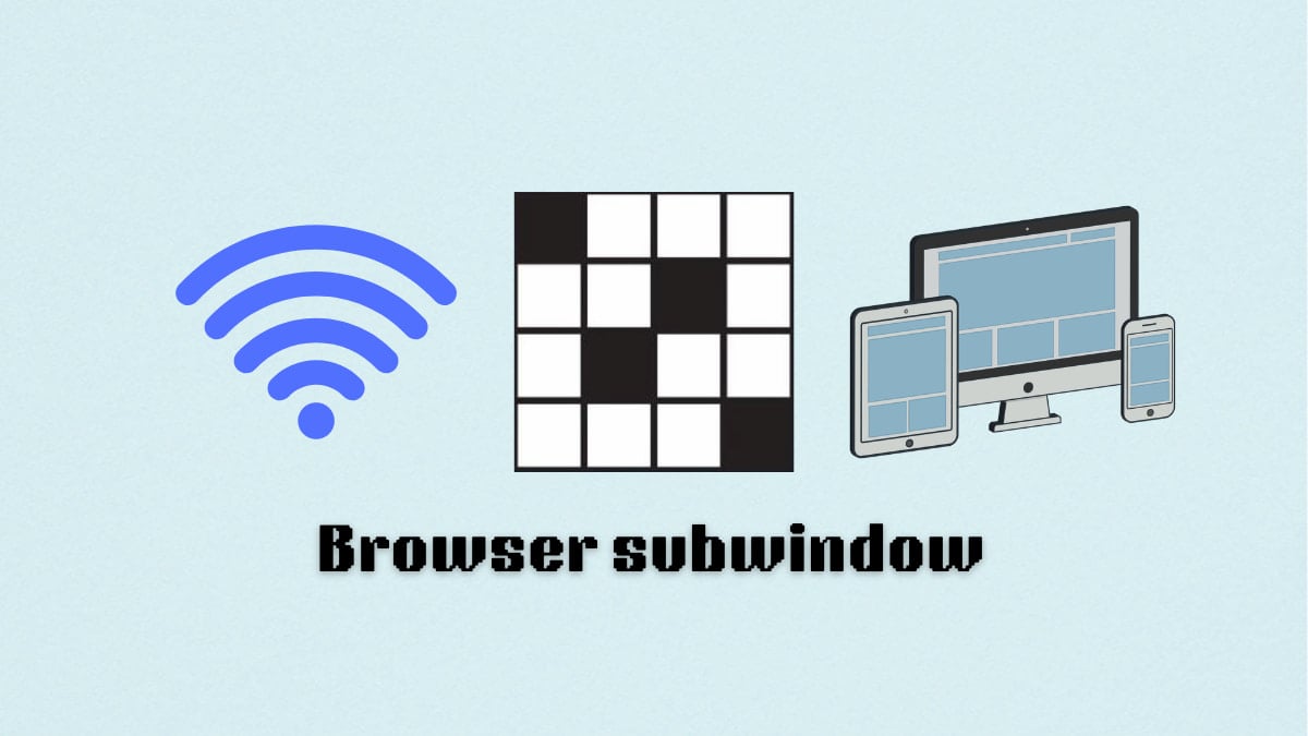 ‘Browser subwindow’ NYT Mini Crossword-aanwijzing, antwoord en hints