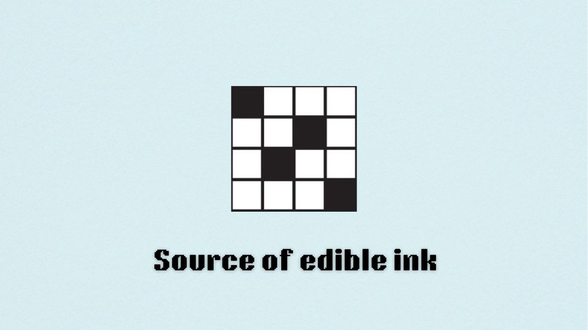 ‘Source of edible ink’ NYT Mini Crossword answer and hints