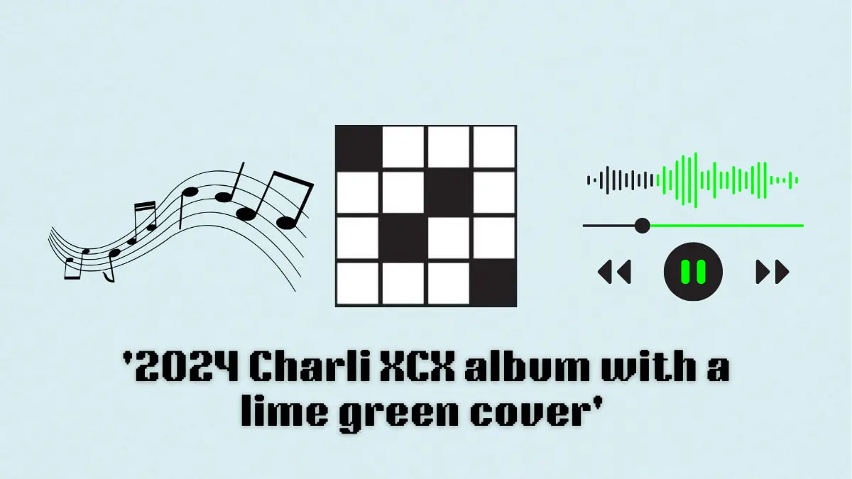 ‘2024 Charli XCX album with a lime green cover’ NYT Mini Crossword clue answer and hints