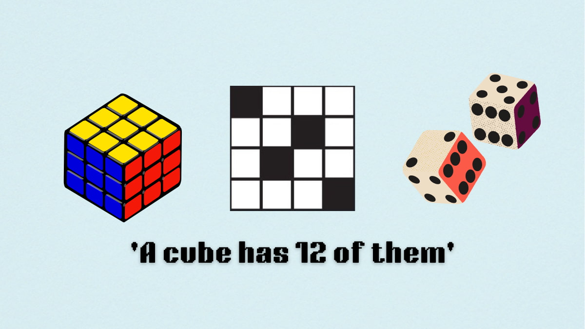 ‘A cube has 12 of them’ NYT Mini Crossword clue answer and hints