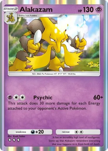 Artwork for Alakazam in Genetic Apex