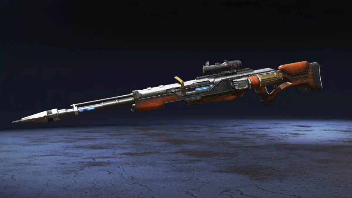 An image of the Kraber Space Hunt Skin from Apex Legends.