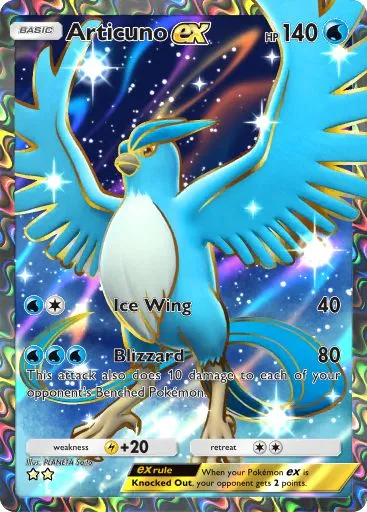 Articuno ex full art from Genetic Apex