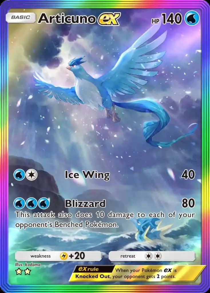 Articuno ex artwork from Genetic Apex