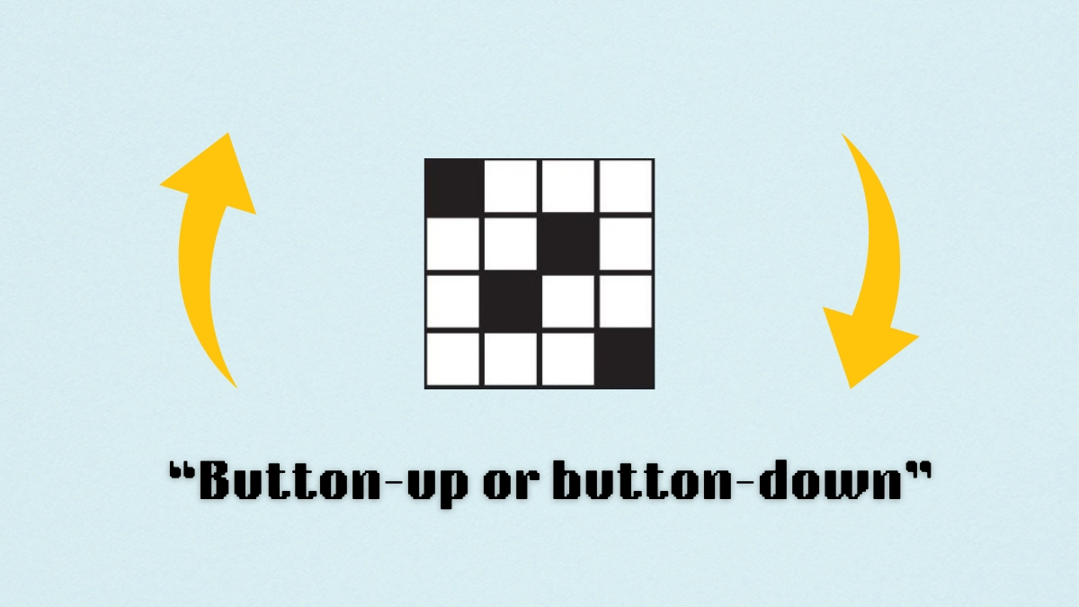 ‘Button-up or button-down’ NYT Mini Crossword puzzle clue answer and hints