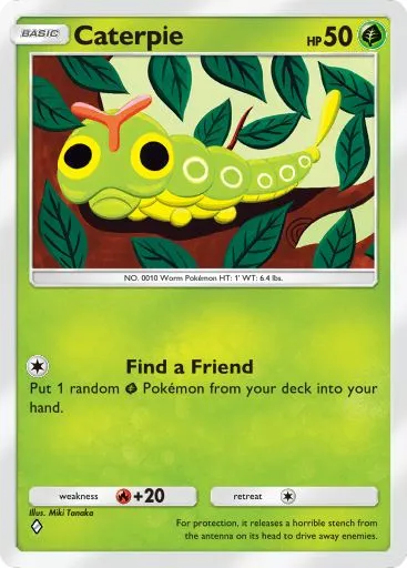 Caterpie artwork in Genetic Apex