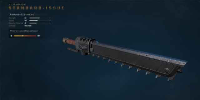 Weapons Menu Chainsword Marines 2