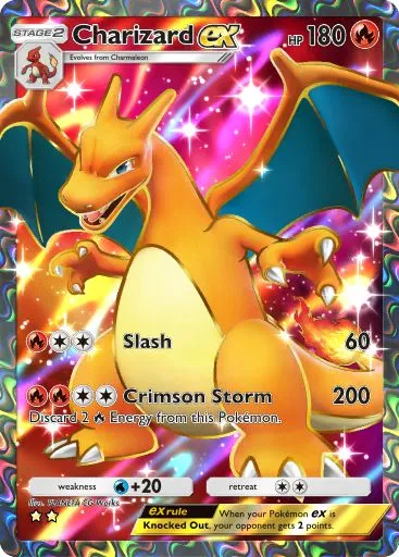 Charizard ex full art from Genetic Apex