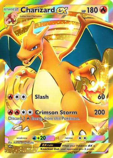 Charizard ex gold from Genetic Apex