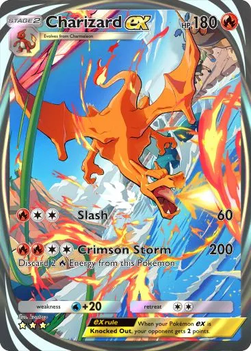 Charizard ex immersive art from Genetic Apex