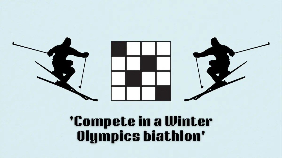 ‘Compete in a Winter Olympics biathlon’ NYT Mini Crossword puzzle clue answer and hints