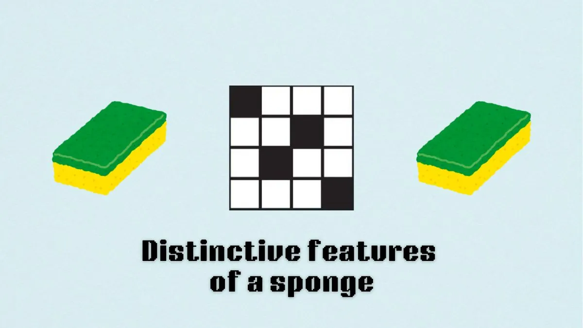 ‘Distinctive features of a sponge’ NYT Mini clue hints and answer (Sept. 4)