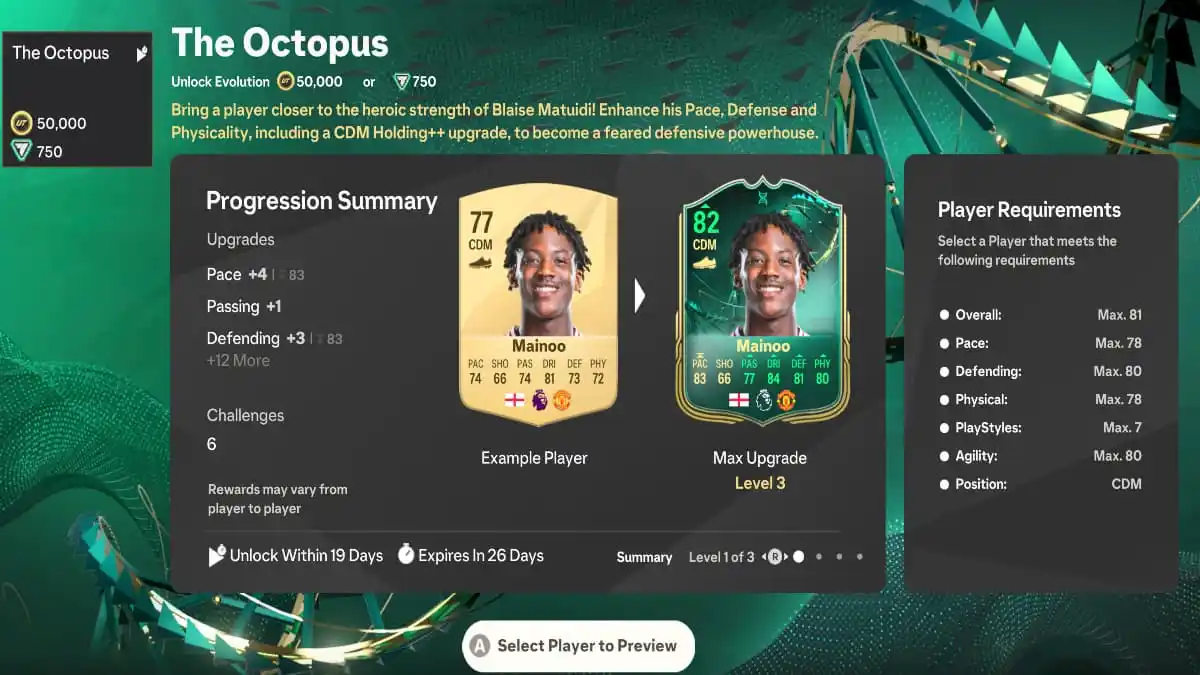 Los mejores jugadores para The Octopus Evolution en EA FC 25