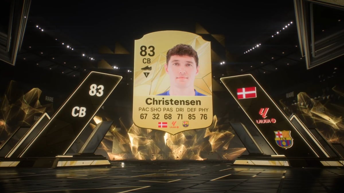 A pack opening in EA FC 25 with Barcelona's Andreas Christensen.