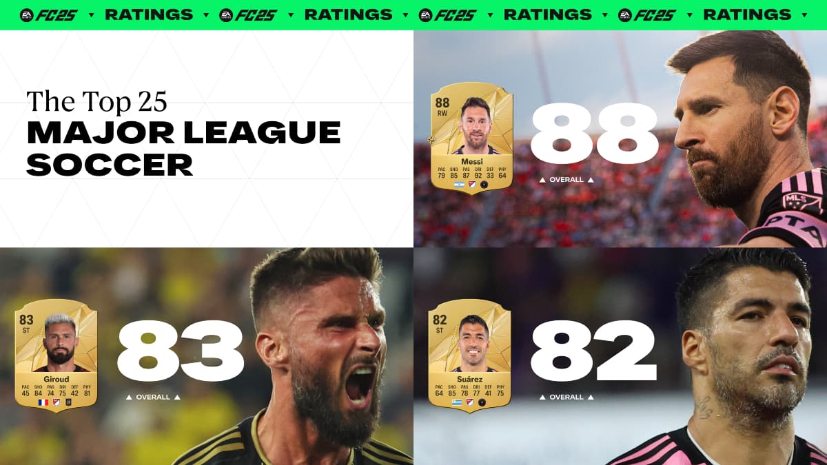 Top 25 EA FC 25 MLS player ratings, listed