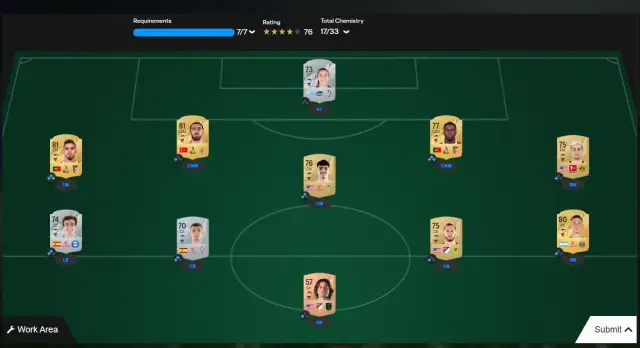 A solution for the Give Me Five SBC in EA FC 25.