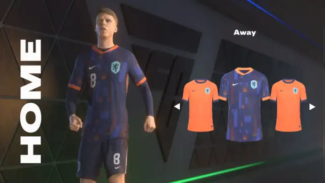 An overview of the Netherlands away kit in EA FC 25.