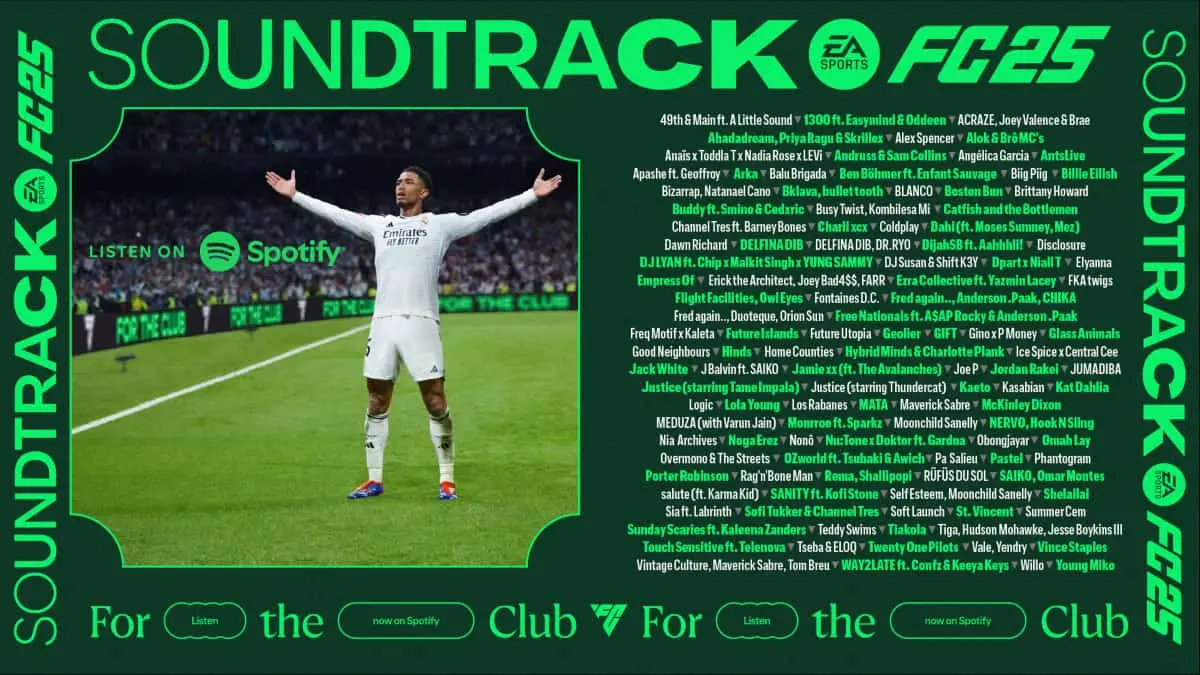 EA FC 25 full soundtrack – All tracks and artists