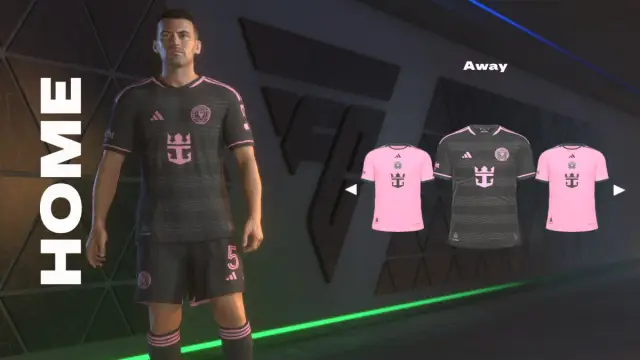 An overview of the Inter Miami away kit in EA FC 25.