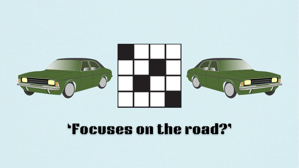 ‘Focuses on the road?’ NYT Mini Crossword clue answer and hints