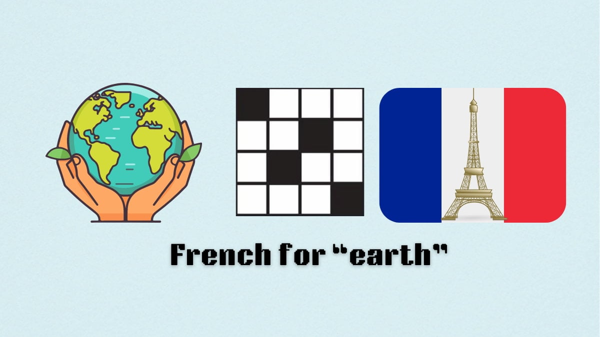 Picture showing the French for earth clue cover in NYT Mini Crossword.