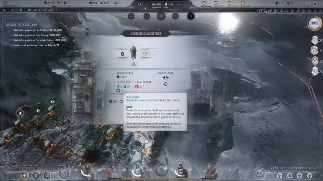 Watchtower pop-up in Frostpunk 2