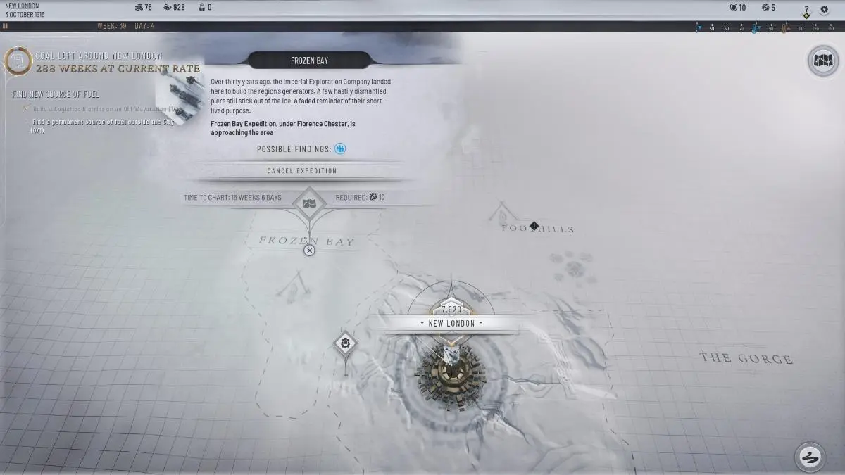 Frostpunk 2 – How to find a permanent source of fuel in Chapter 1