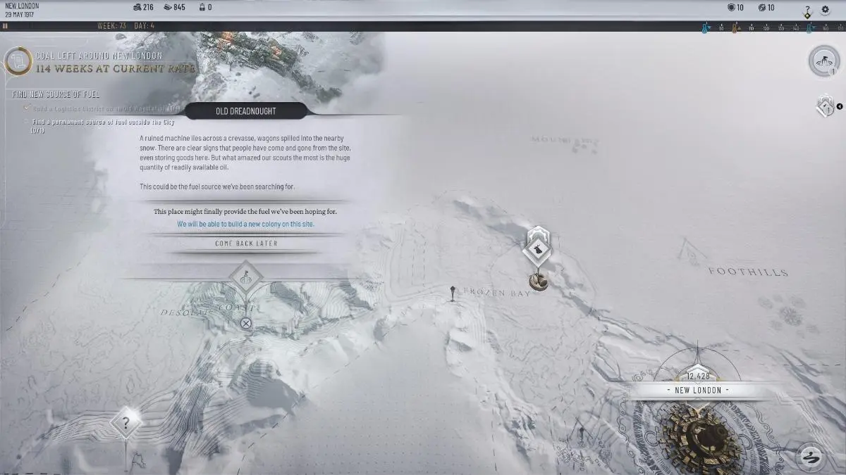 Frostpunk 2 – How to find a permanent source of fuel in Chapter 1