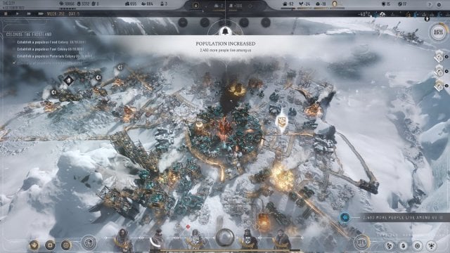 Population increase in Frostpunk 2