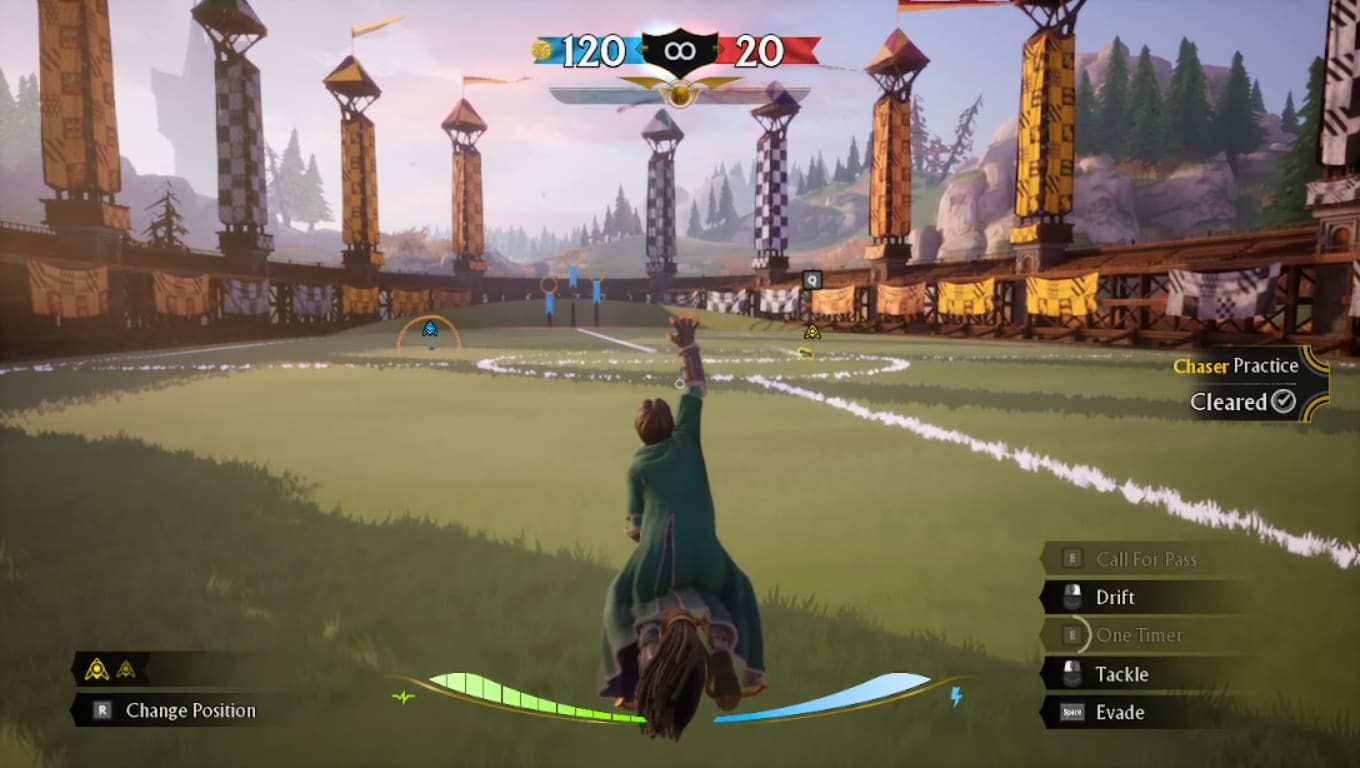 Cómo jugar Chaser en Harry Potter Quidditch Champions