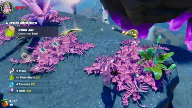 finding stink glands in lego fortnite