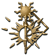 An image of a mace showing a sun in the middle of the weapon in Enotria: the Last Song