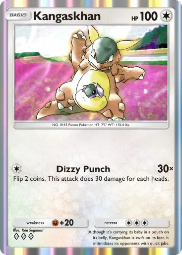 Kangaskhan artwork in Genetic Apex