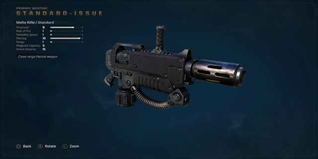 Weapons Menu Melta Rifle Warhammer 40k: Marines 2