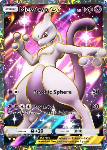 Mewtwo ex full art in Genetic Apex