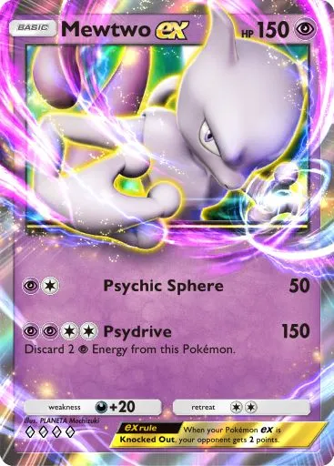 Artwork for Mewtwo ex in Genetic Apex