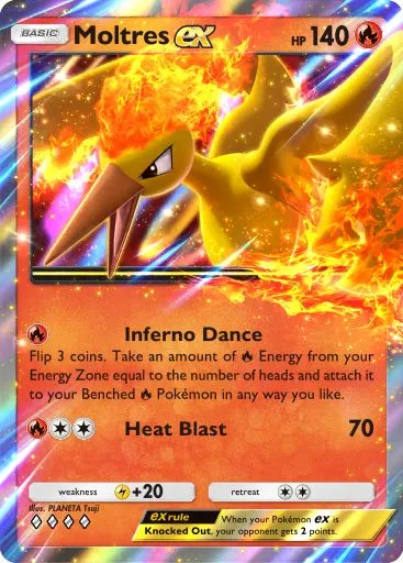 Artwork for Moltres ex in Genetic Apex