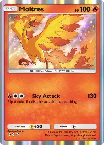 Artwork for Moltres in Genetic Apex