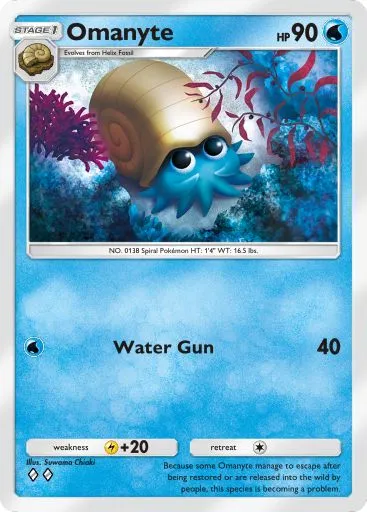 Artwork for Omanyte in Genetic Apex