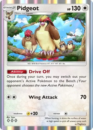 Pidgeot artwork in Genetic Apex