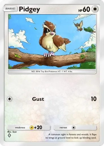 Pidgey artwork in Genetic Apex