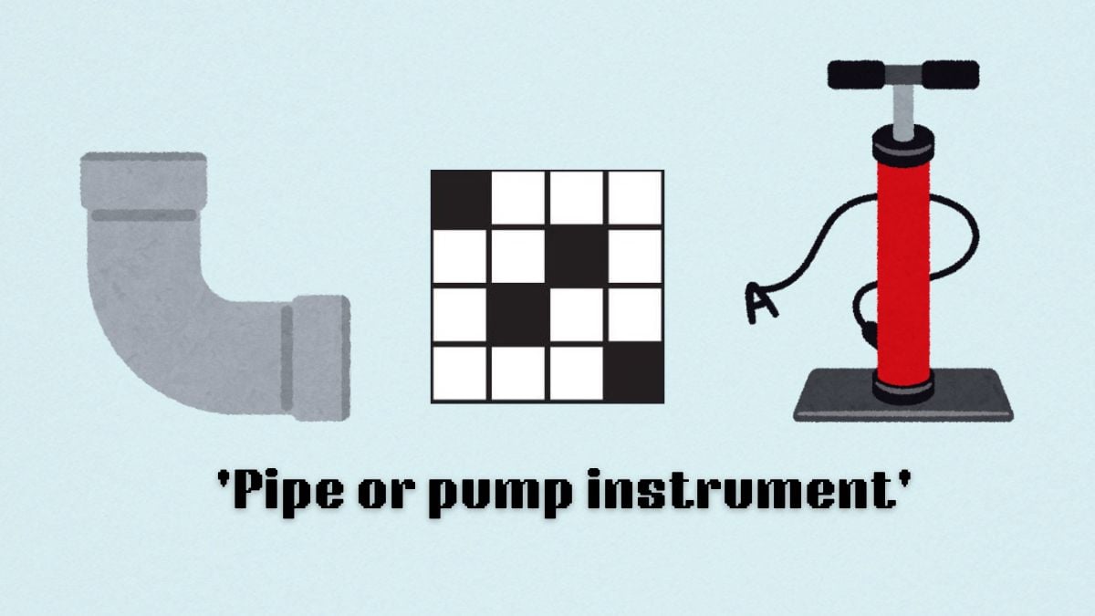 pipe or pump instrument nyt mini crossword clue