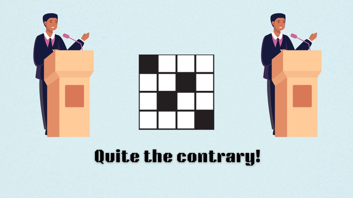 ‘Quite the contrary’ NYT Mini Crossword answer and hints