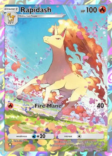 Rapidash full art in Genetic Apex