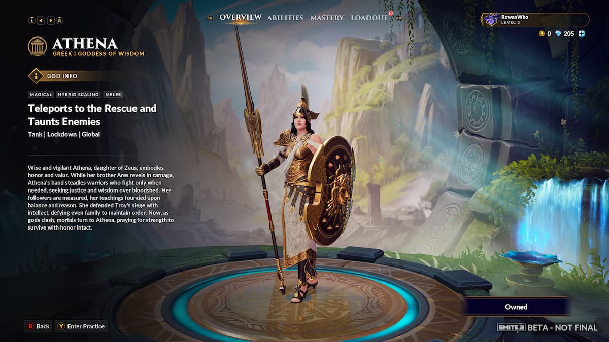 Athena a god in smite 2