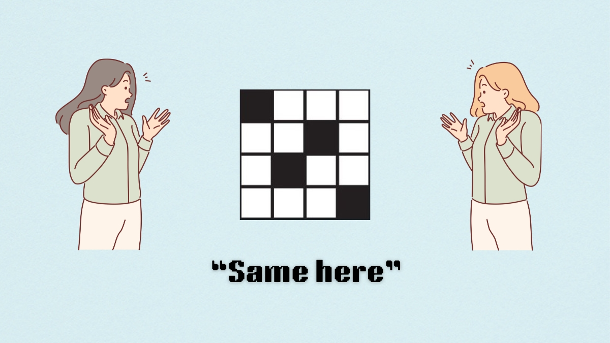 ‘Same here’ NYT Mini Crossword clue answer and hints